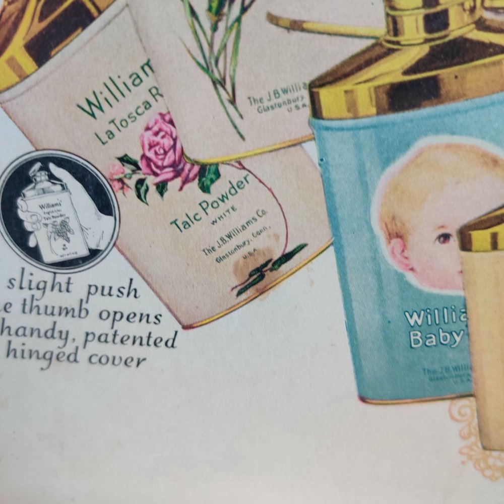 Antique 1919 advertisement Nashua woolnap blanket Williams Talc Powder ephemera - Picture 11 of 11